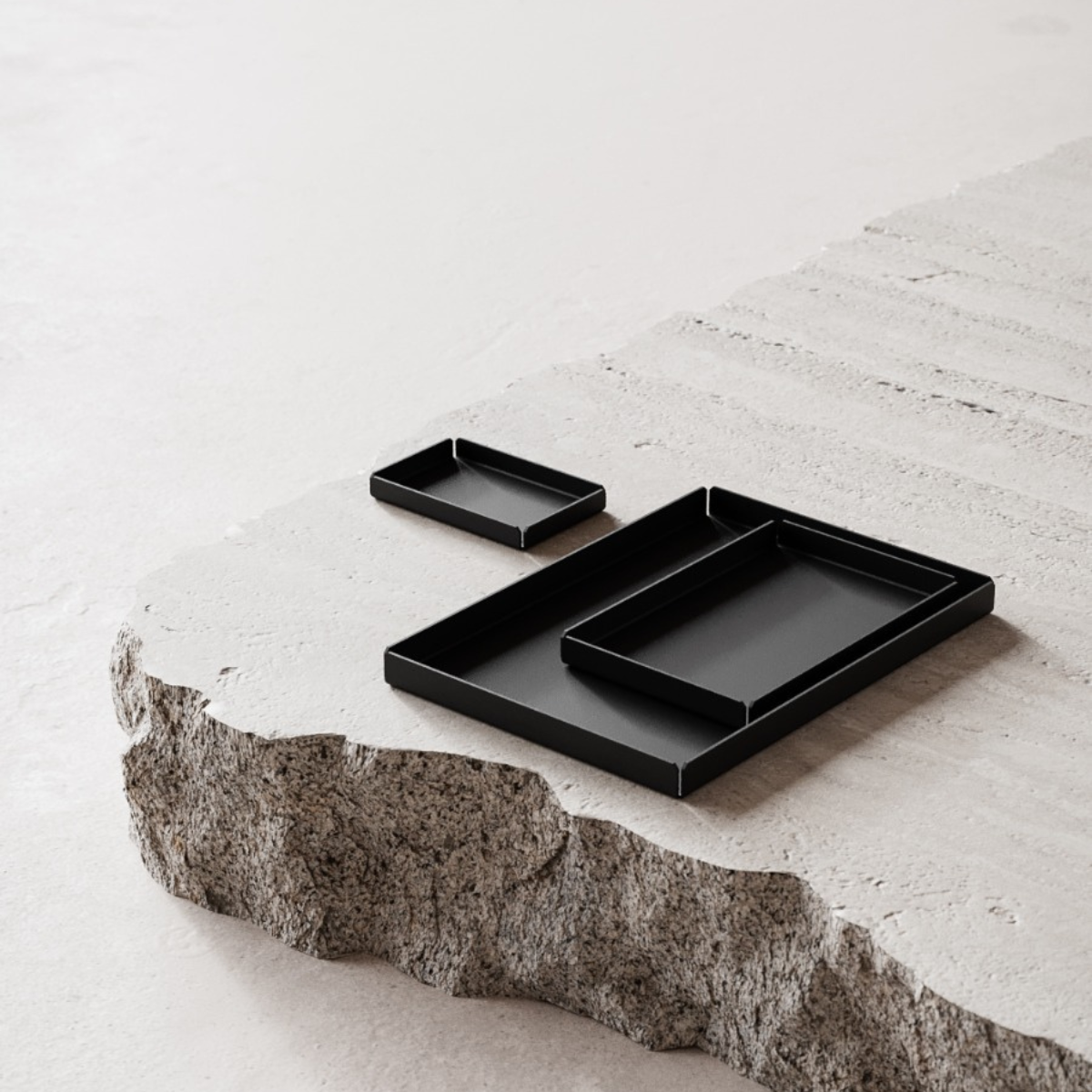 Metallbrickor (3 st.), svart • NICHBA