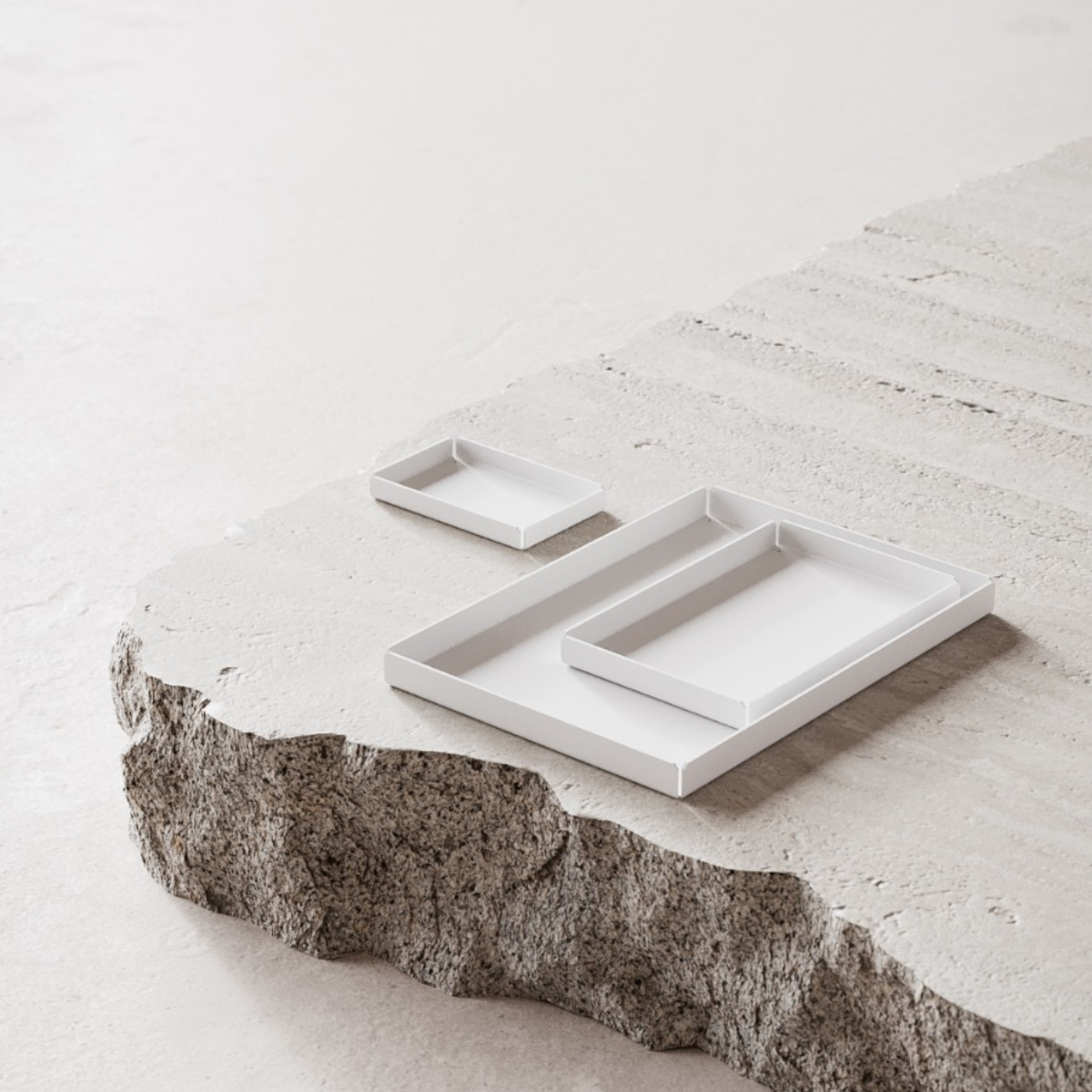 Metallbrickor (3 st.), vit • NICHBA