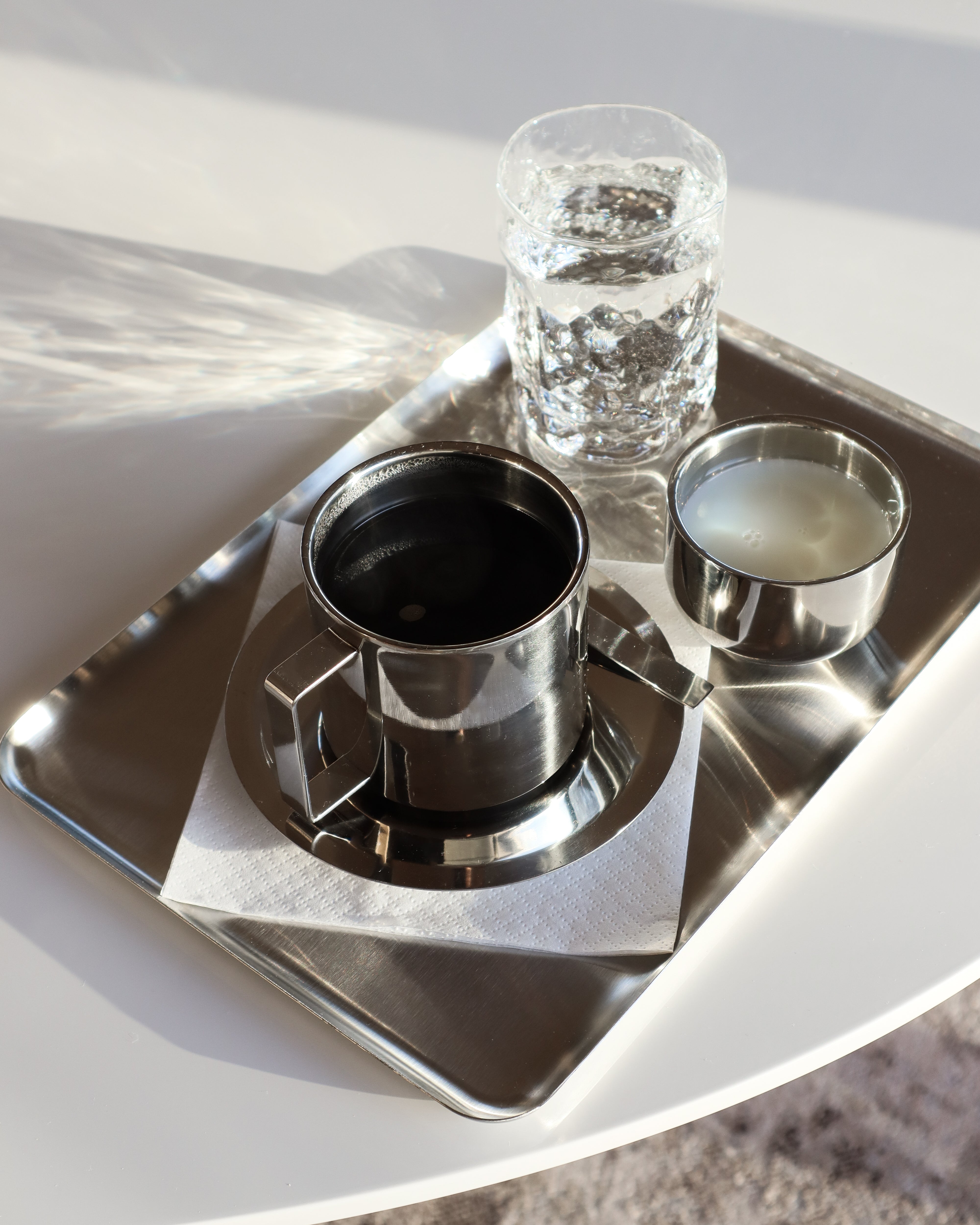 Kaffeset Americano TRIO i rostfritt stål • NICHBA