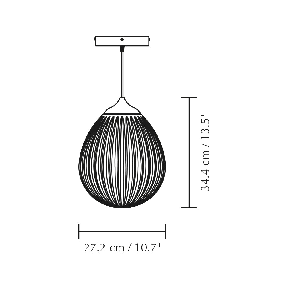 Around the World pendel med roset, hvid og sort • UMAGE - Copenhagenhomedesign