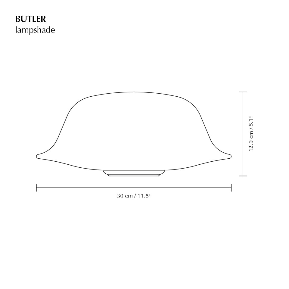 Butler bordlampe, hvid og børstet stål look • UMAGE - Copenhagenhomedesign