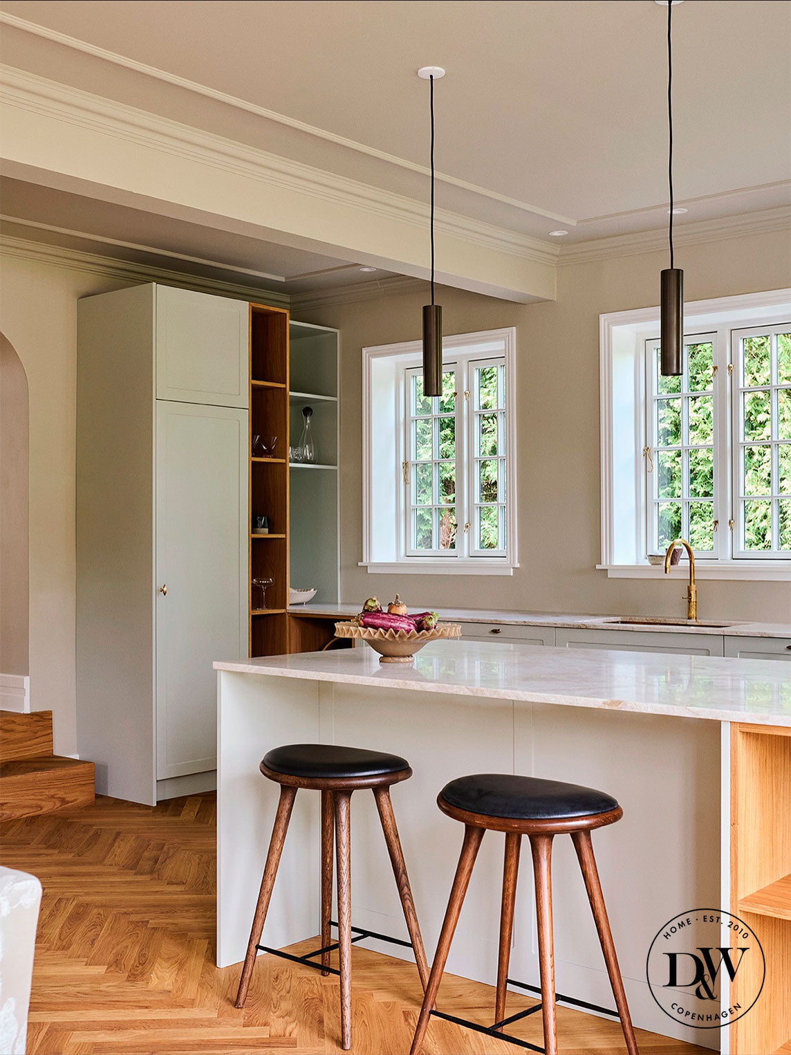Møbelknop i børstet messing med lak - Nyholm • Chr. Jørgensen - Copenhagenhomedesign