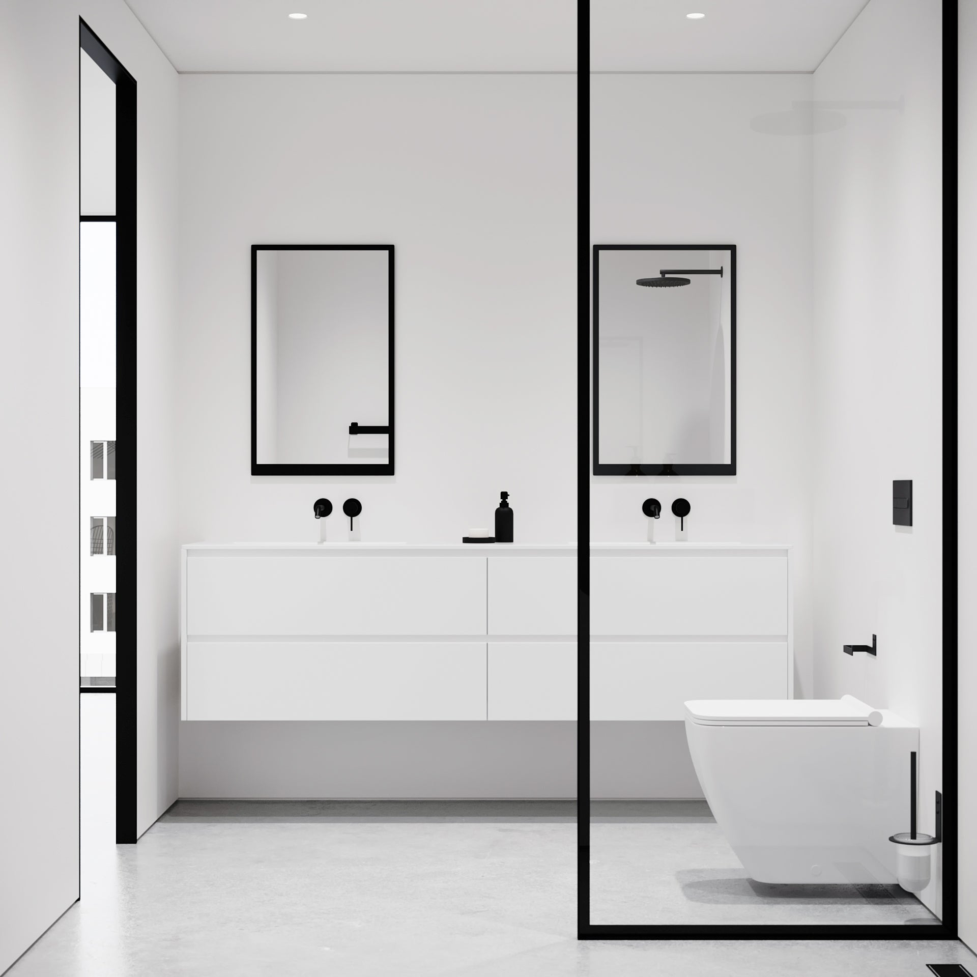 Toalettrullehållare, svart • NICHBA