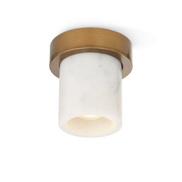 Miss Marble spot, brunerad mässing och vit carrara • Design by Us