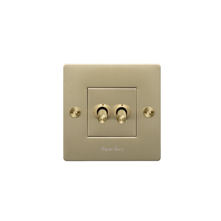 1G dobbeltafbryder, messing • Buster + Punch - Copenhagenhomedesign