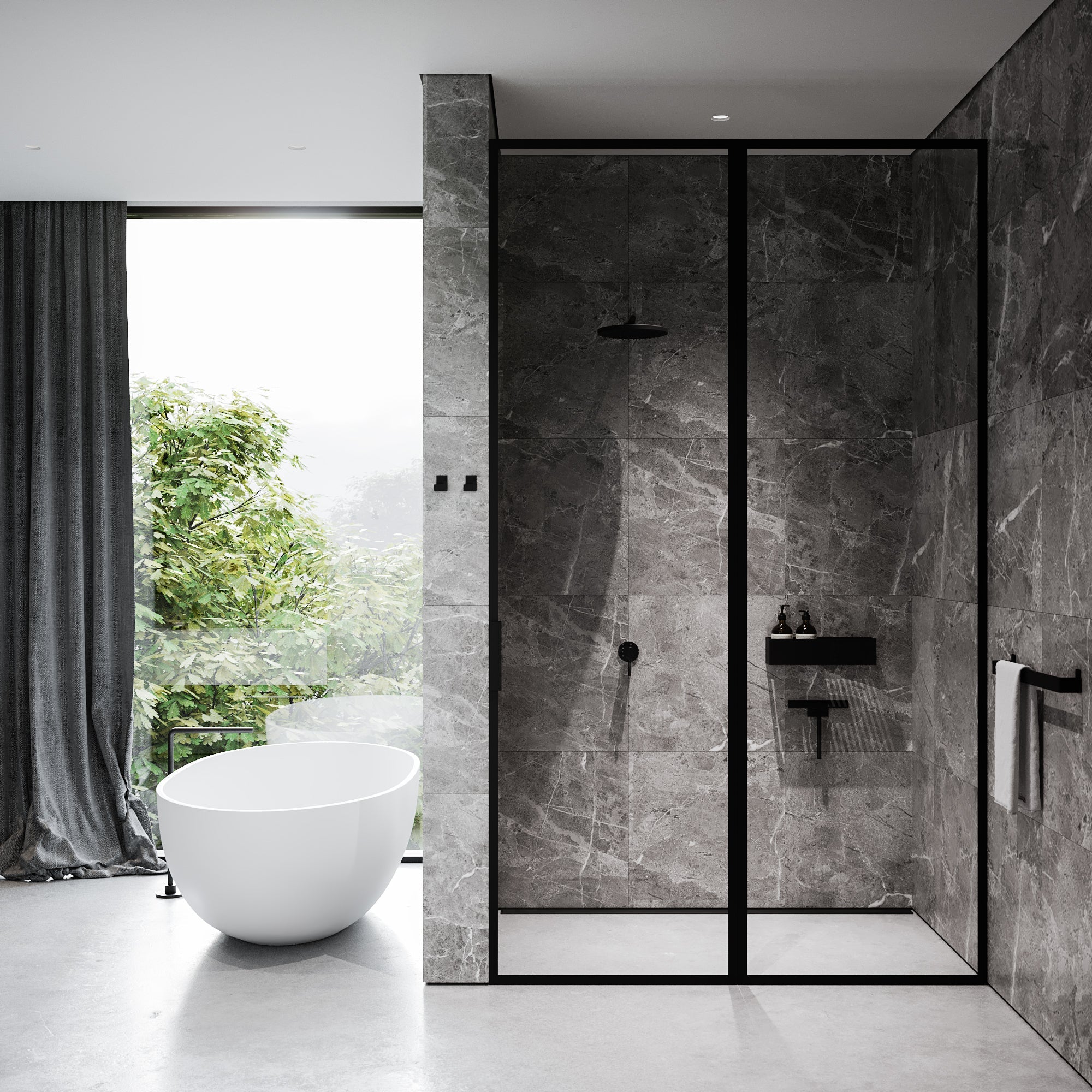 Duschhylla, svart • NICHBA