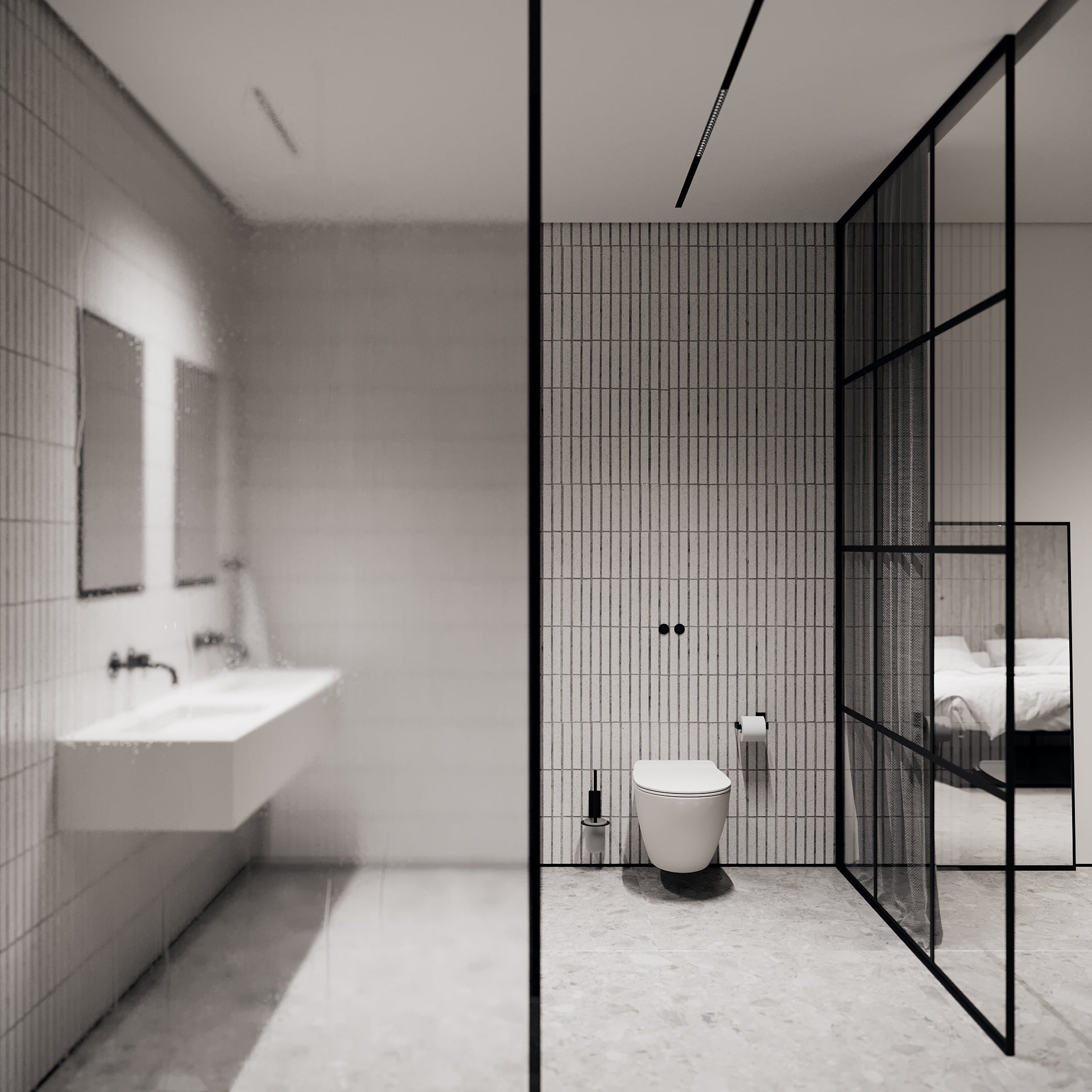 Toalettrullehållare, svart • NICHBA