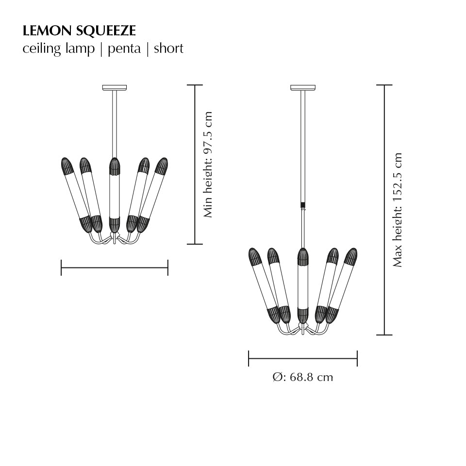 Lemon Squeeze lysekrone, poleret stål • UMAGE - Copenhagenhomedesign