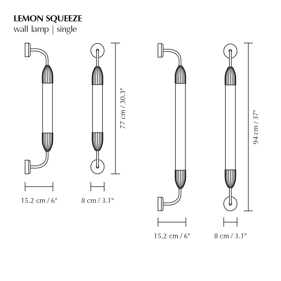 Lemon Squeeze Wall Single, væglampe, poleret stål • UMAGE - Copenhagenhomedesign