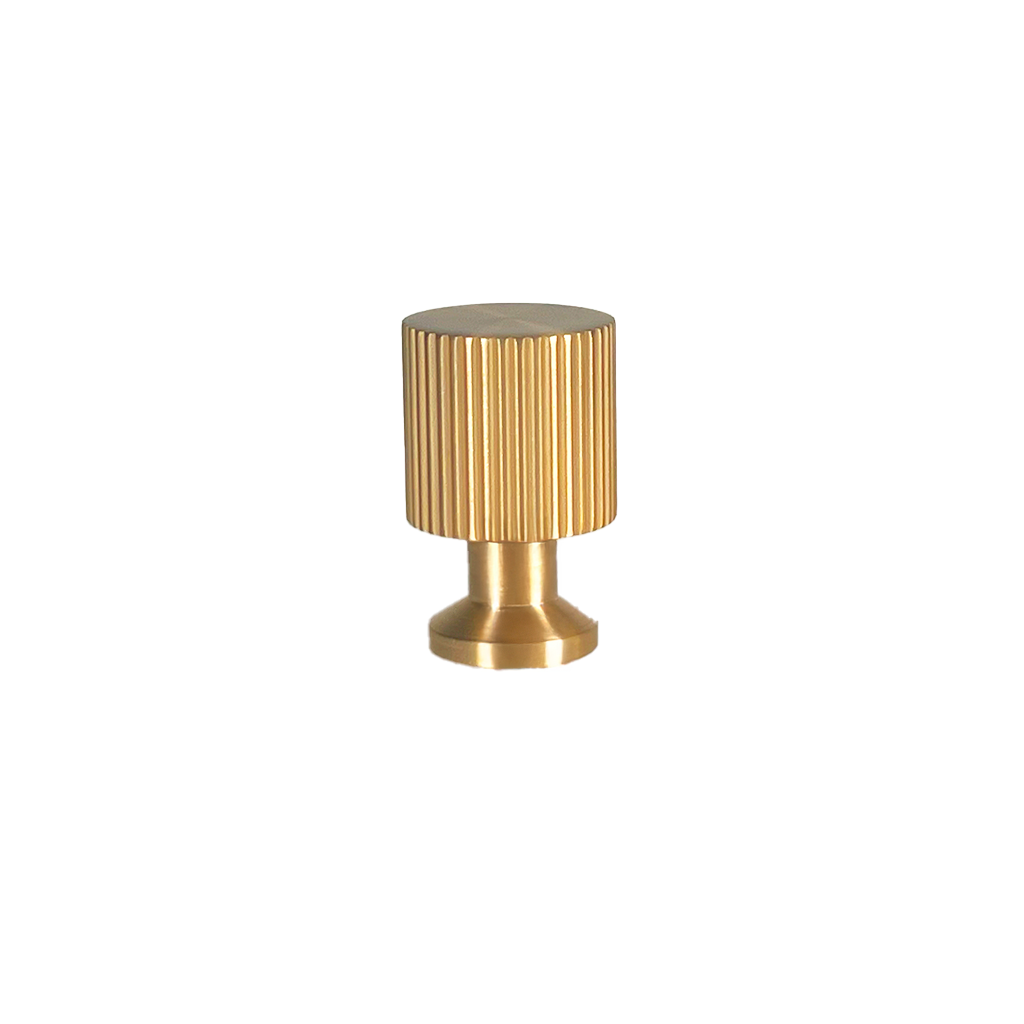 Møbelknop i børstet messing uden lak, 33 mm - Marienlund • Chr. Jørgensen - Copenhagenhomedesign