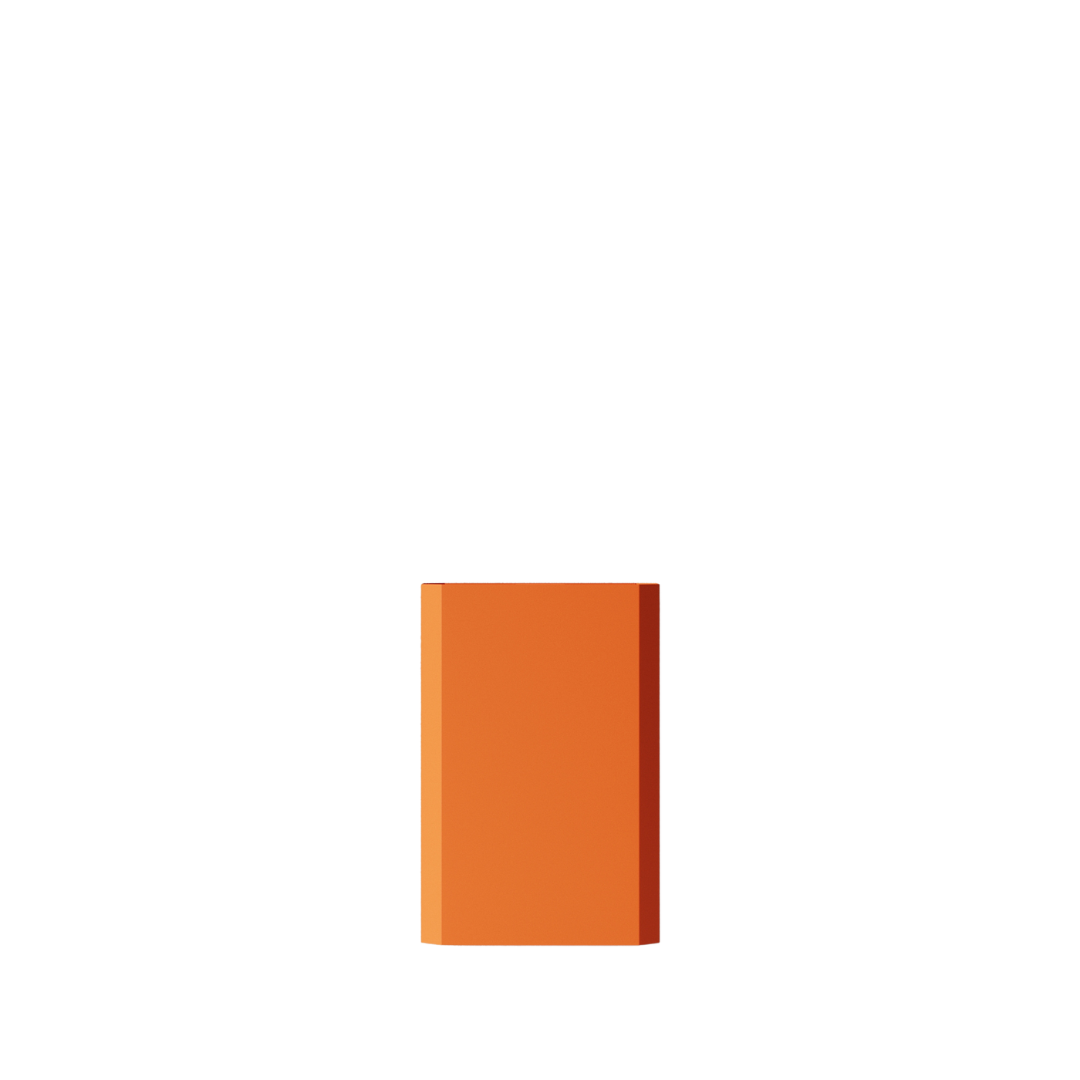Papperskorg i metall, orange • NICHBA