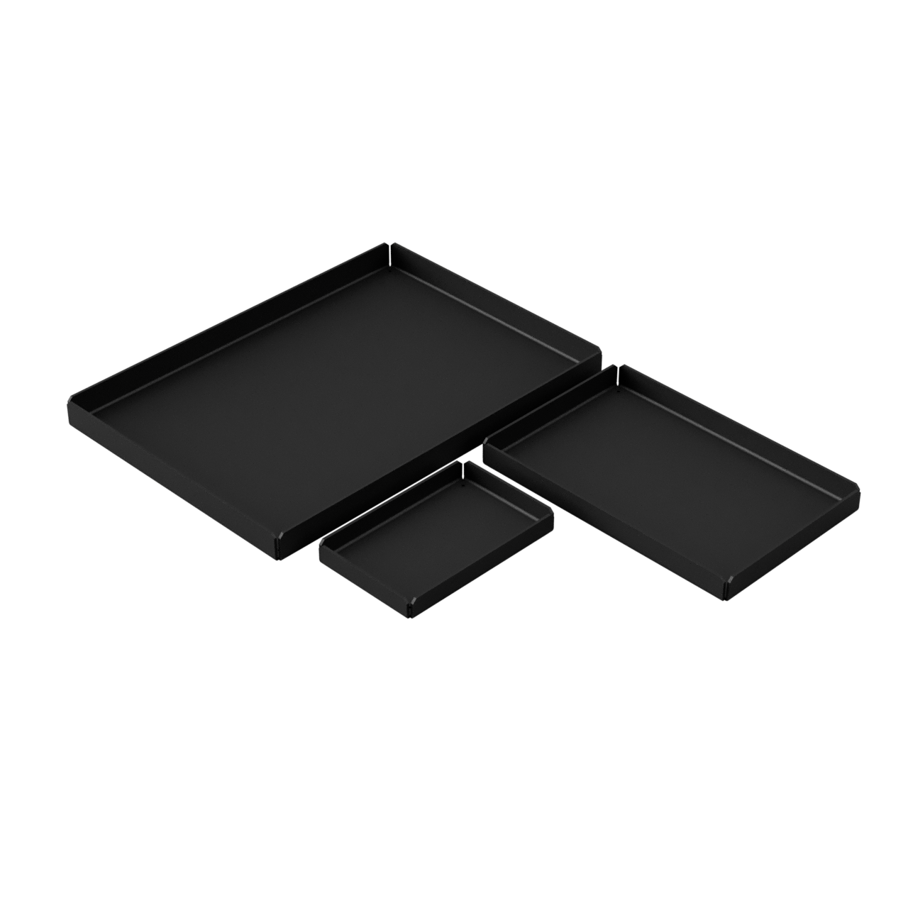 Metallbrickor (3 st.), svart • NICHBA