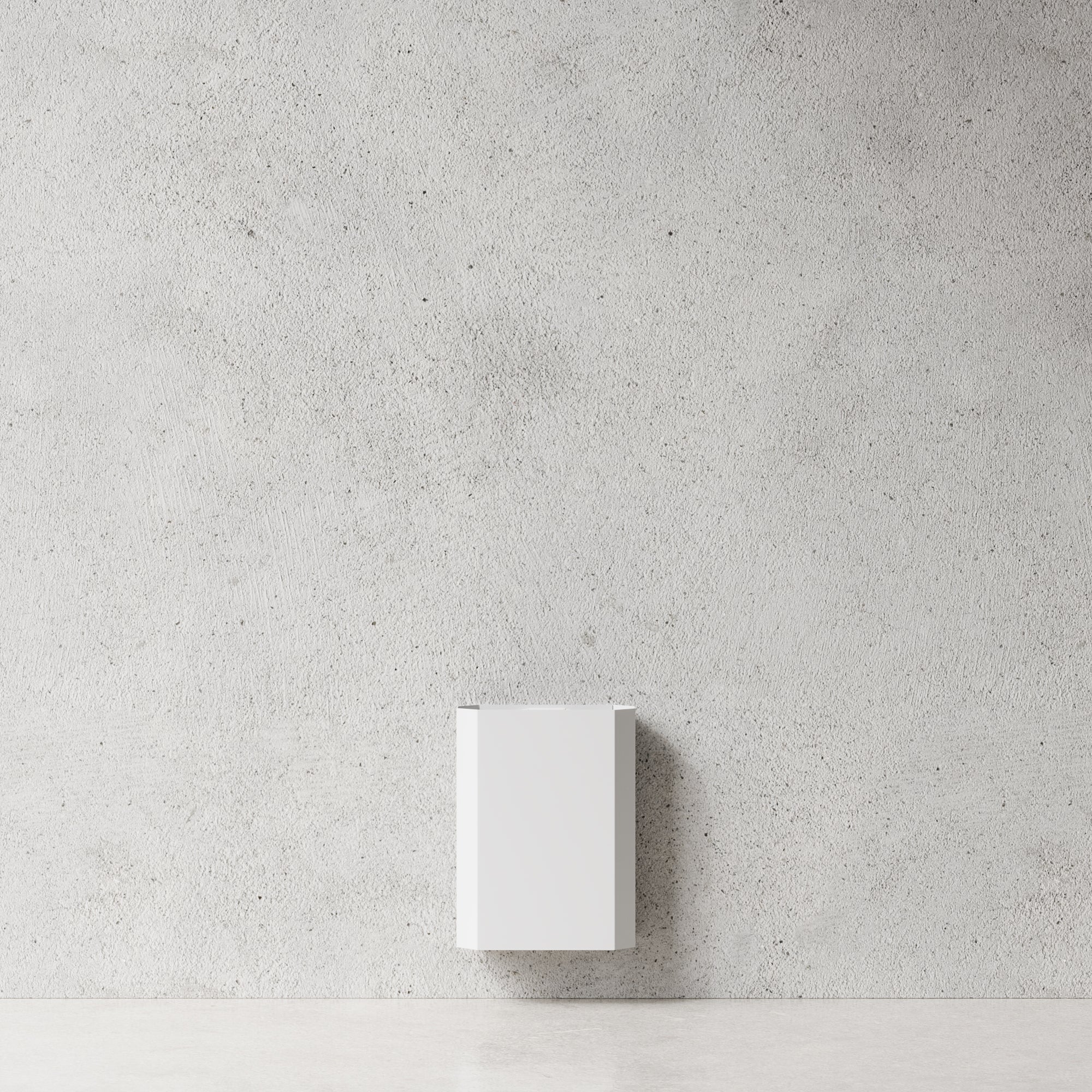 Papperskorg i metall, vit • NICHBA