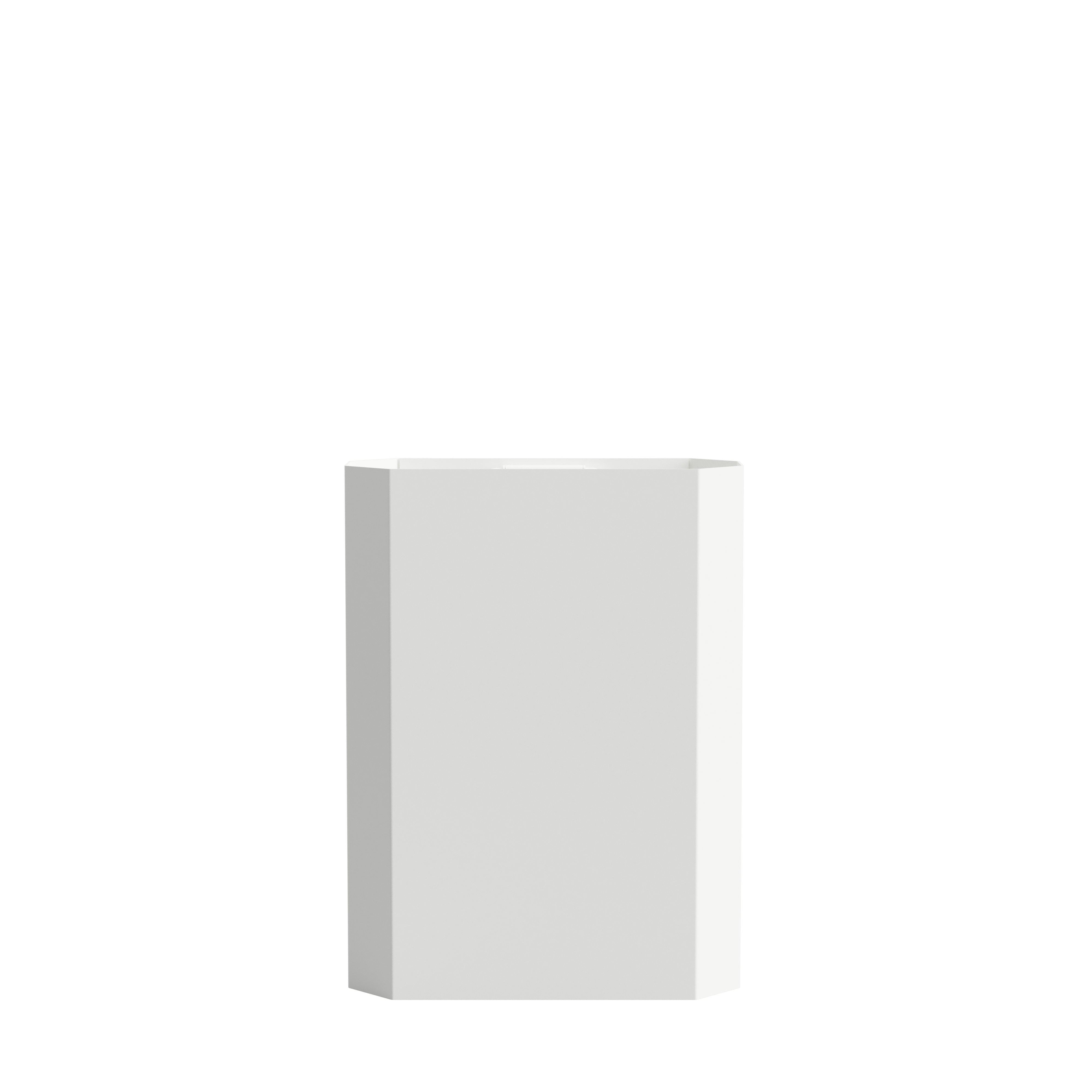 Papperskorg i metall, vit • NICHBA