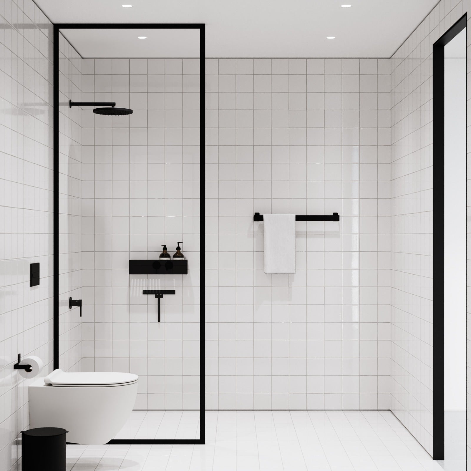 Toalettrullehållare, svart • NICHBA