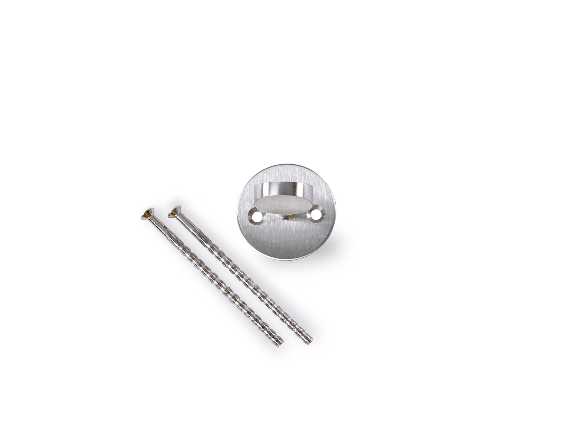 Arne Jacobsen vred för ytterdörr i borstat rostfritt stål cc 30 mm. ASSA