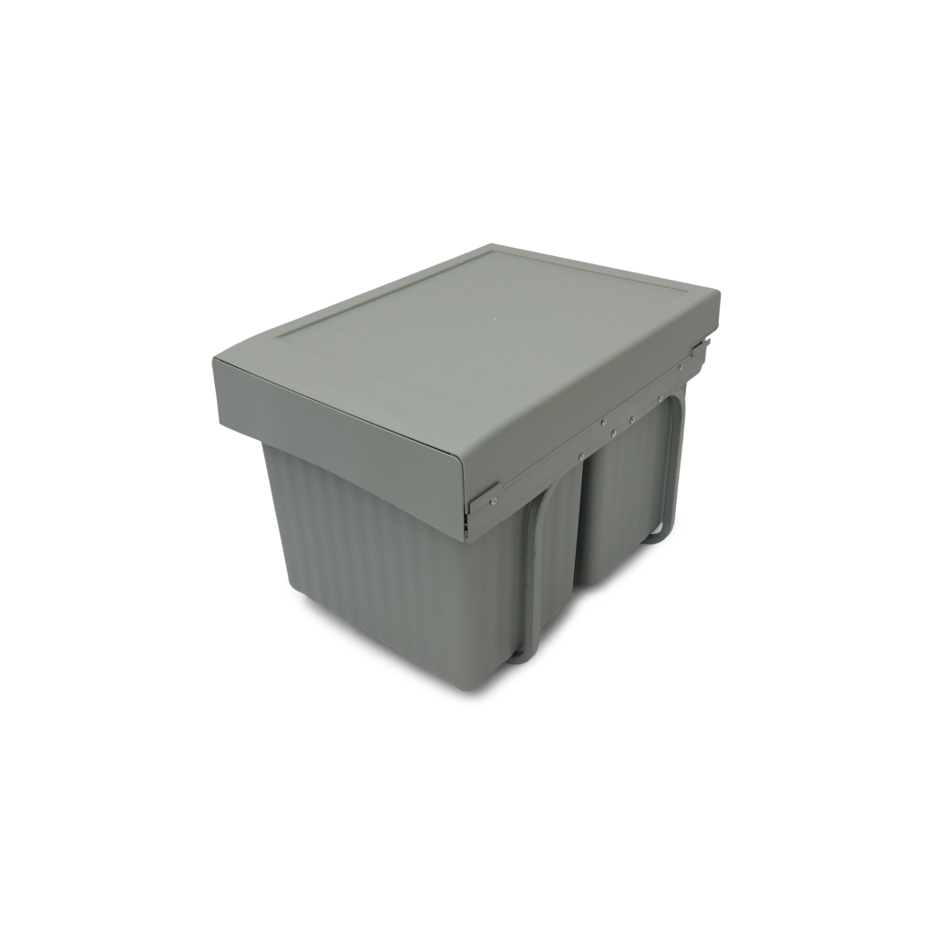 Copenhagen 3-31 X • Avfallssystem i stål och plast på 1 x 16 liter + 2 x 7,5 liter med full utdragning