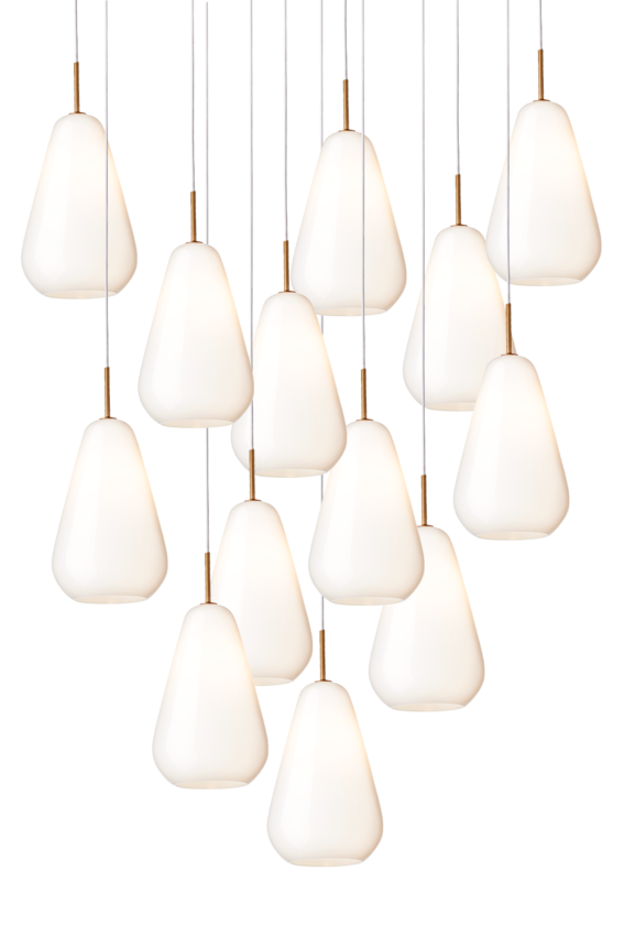 Anoli 13 pendel, nordic gold / opal • NUURA