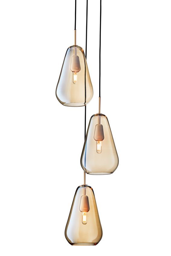 Anoli 3 pendel, nordic gold / gold • NUURA