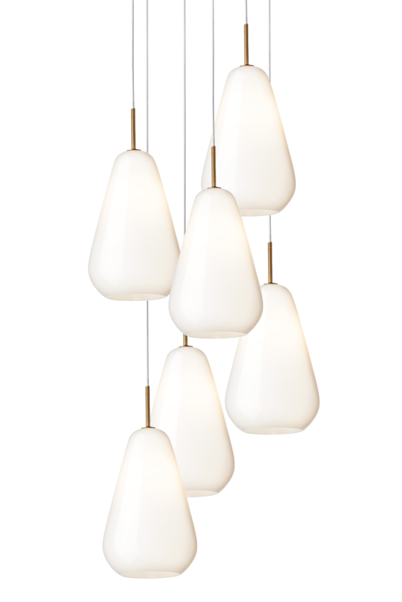 Anoli 6 pendel, nordic gold / opal • NUURA