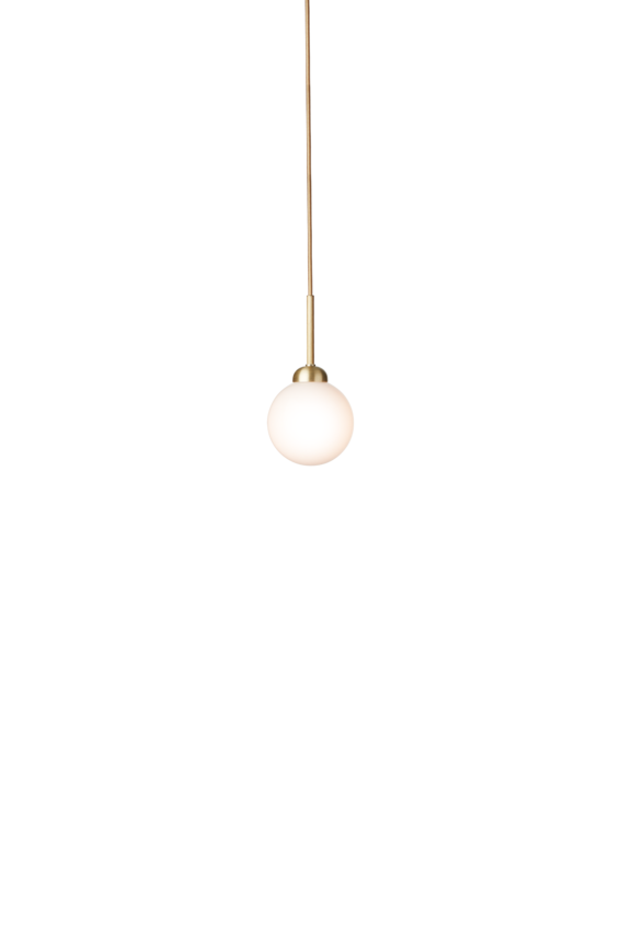 Apiales 1 pendel, brushed brass / opal • NUURA