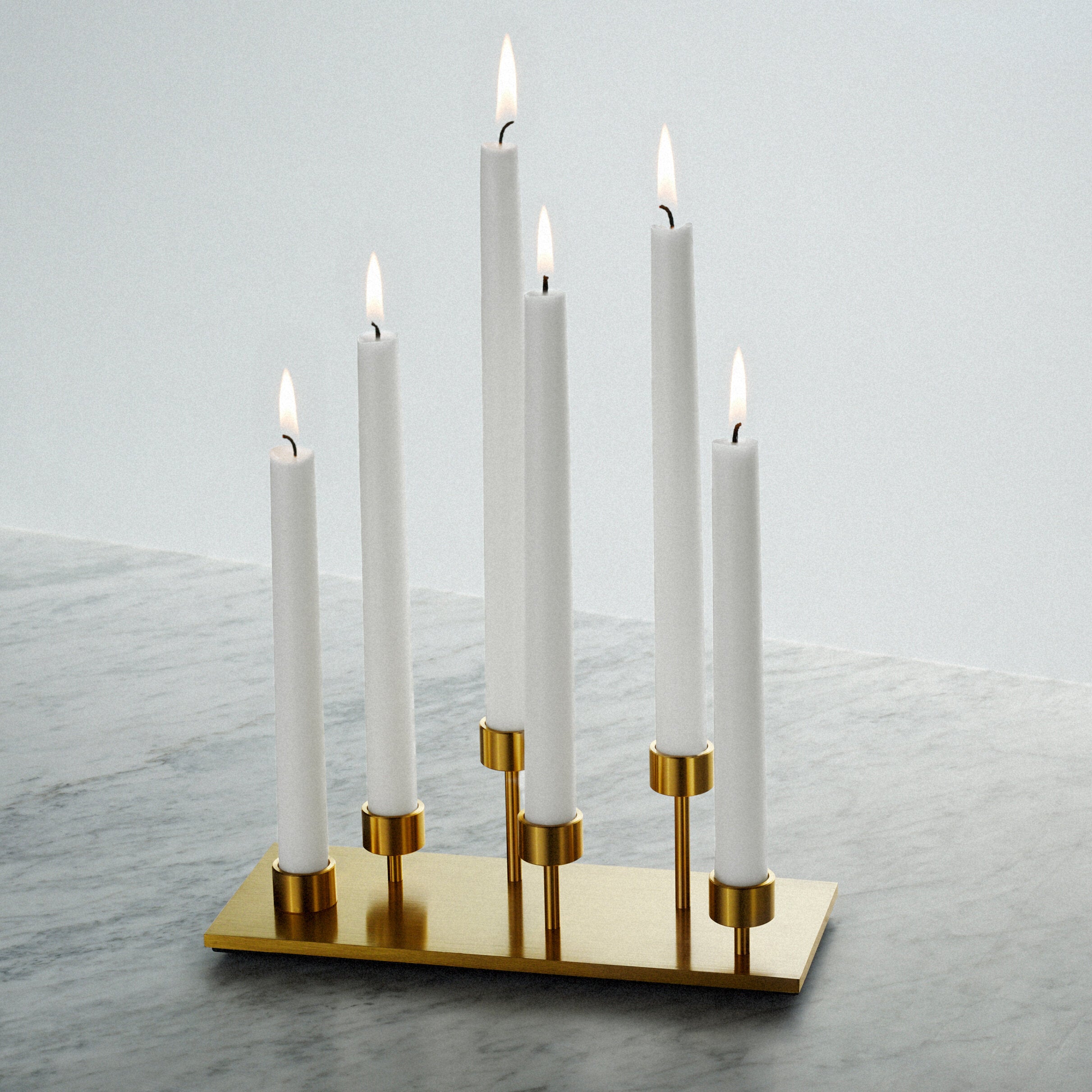 Machined Candelabra ljusstake i massiv mässing med lack • Buster + Punch