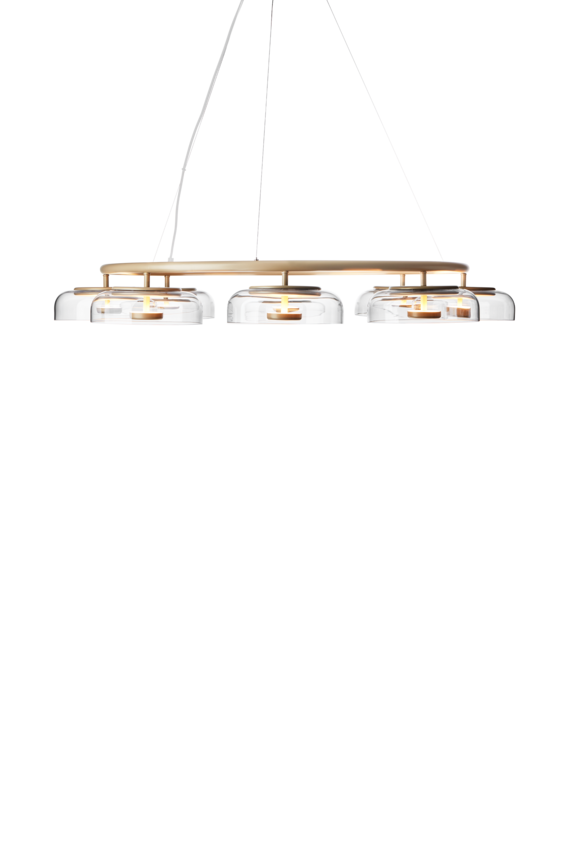Blossi 8 ljuskrona, nordic gold / clear • NUURA