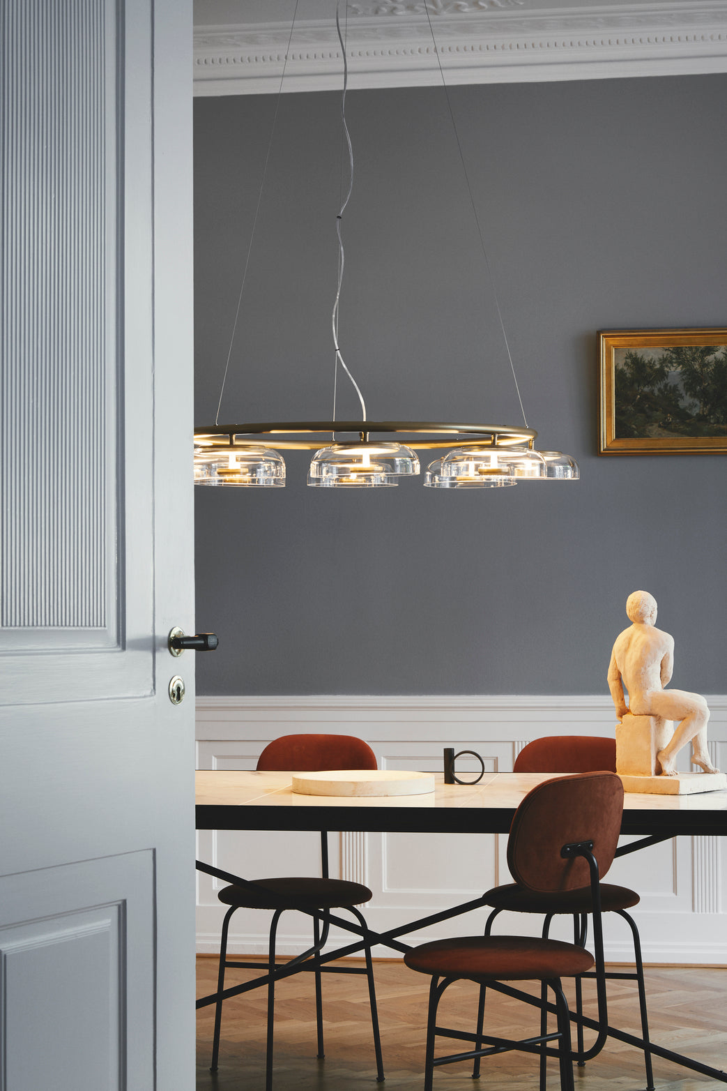 Blossi 8 ljuskrona, nordic gold / clear • NUURA