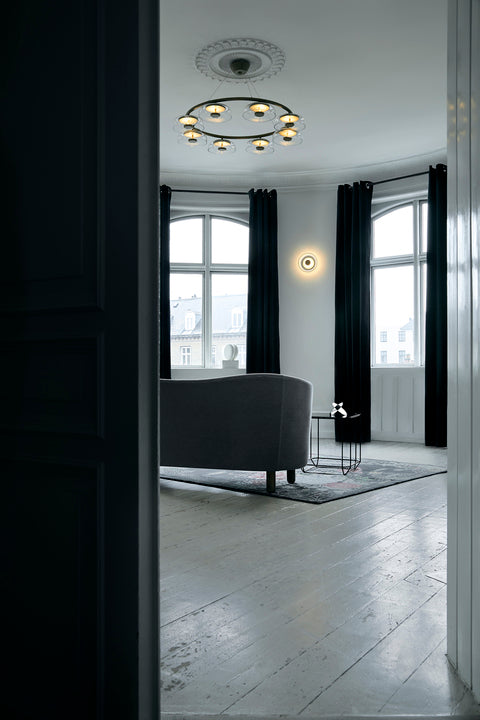 Blossi Wall vägglampa, nordic gold / clear • NUURA