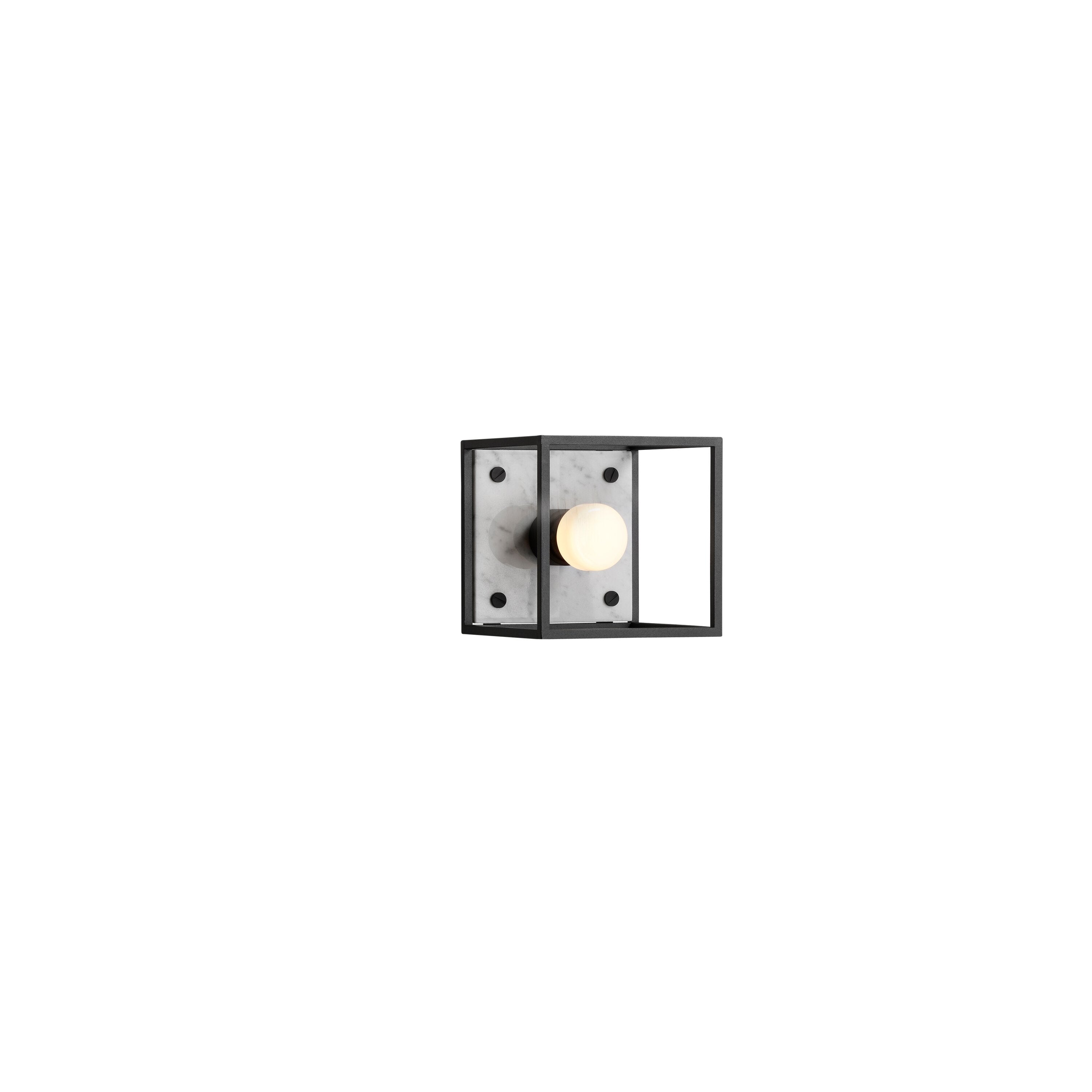 Caged vägglampa med vit marmor/small • Buster + Punch