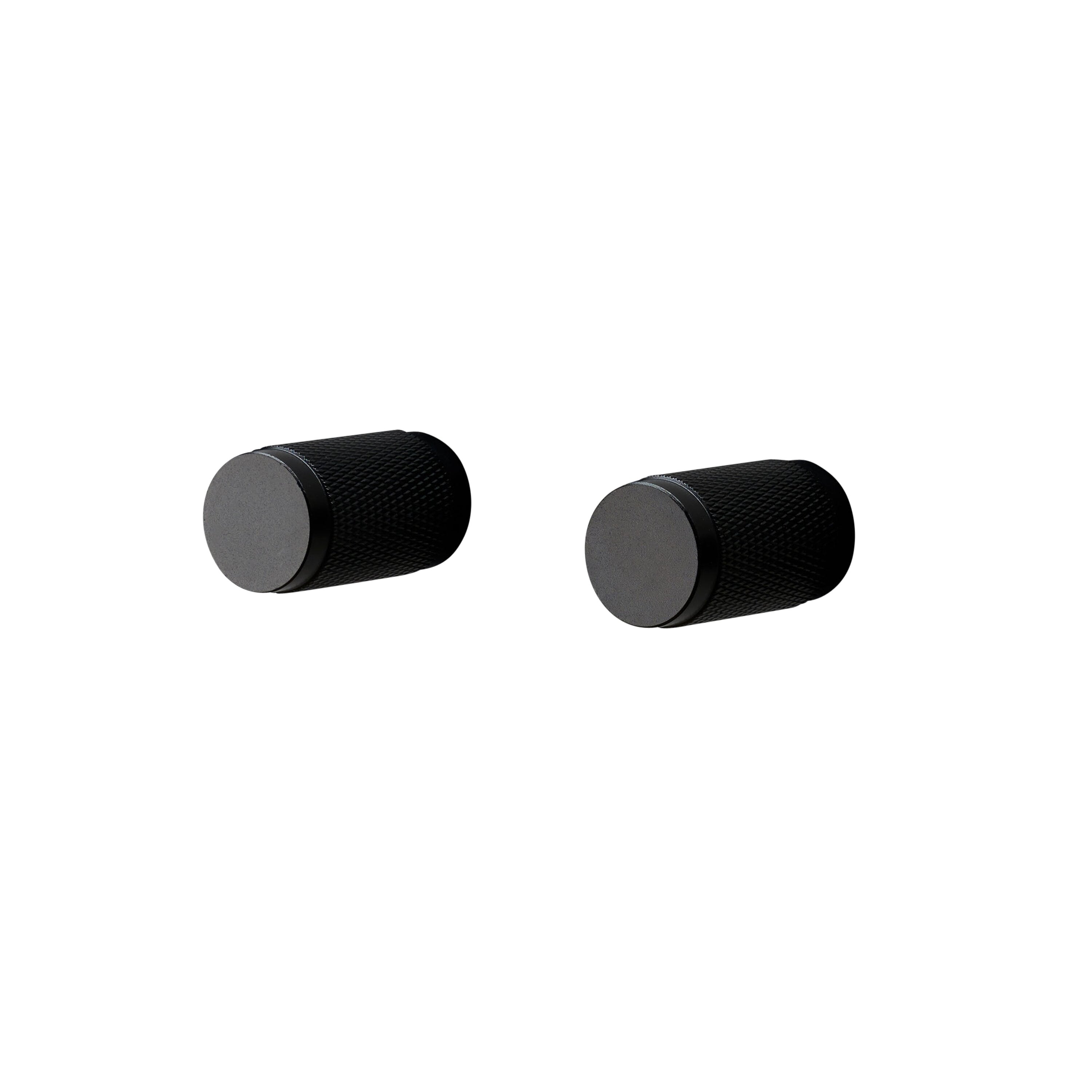Cross möbelknopp i svart med diamantslipat mönster – 2 st. • Buster + Punch