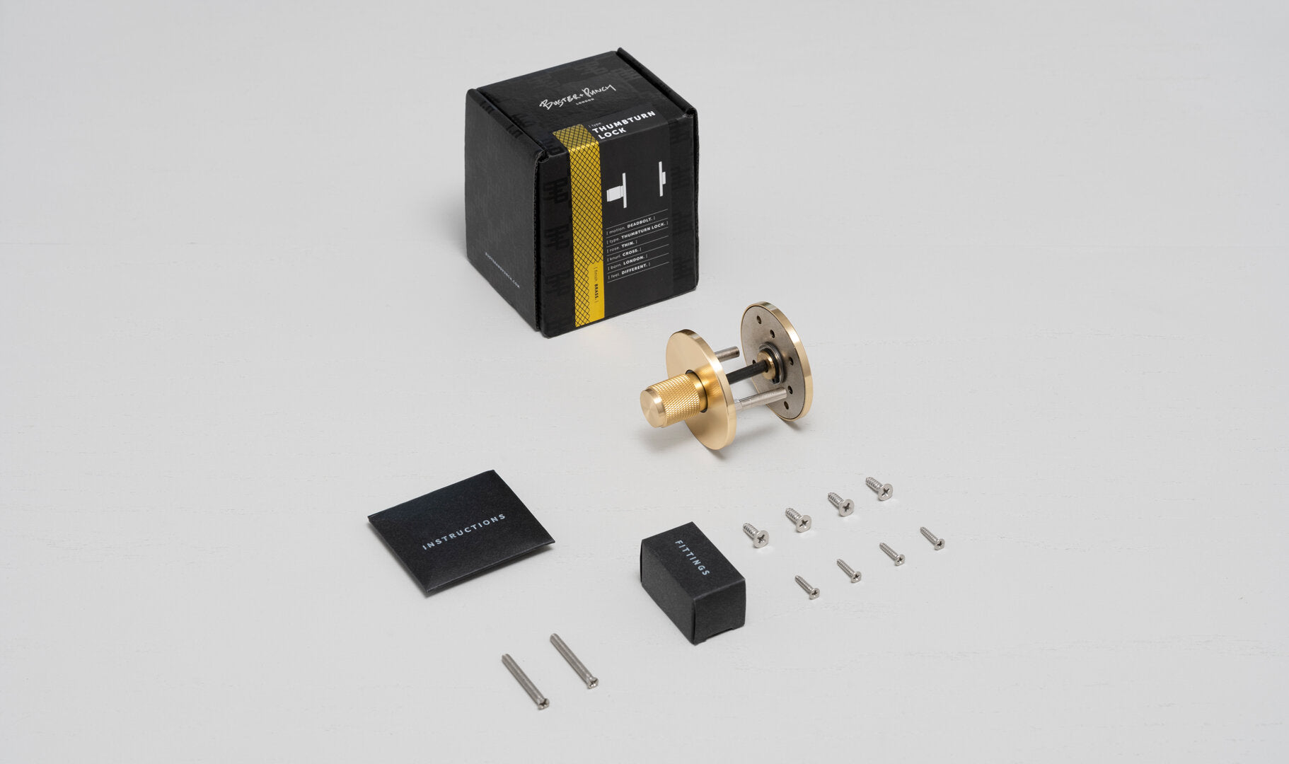Cross-vred i mässing med diamantslipat mönster – c/c 27 mm • Buster + Punch