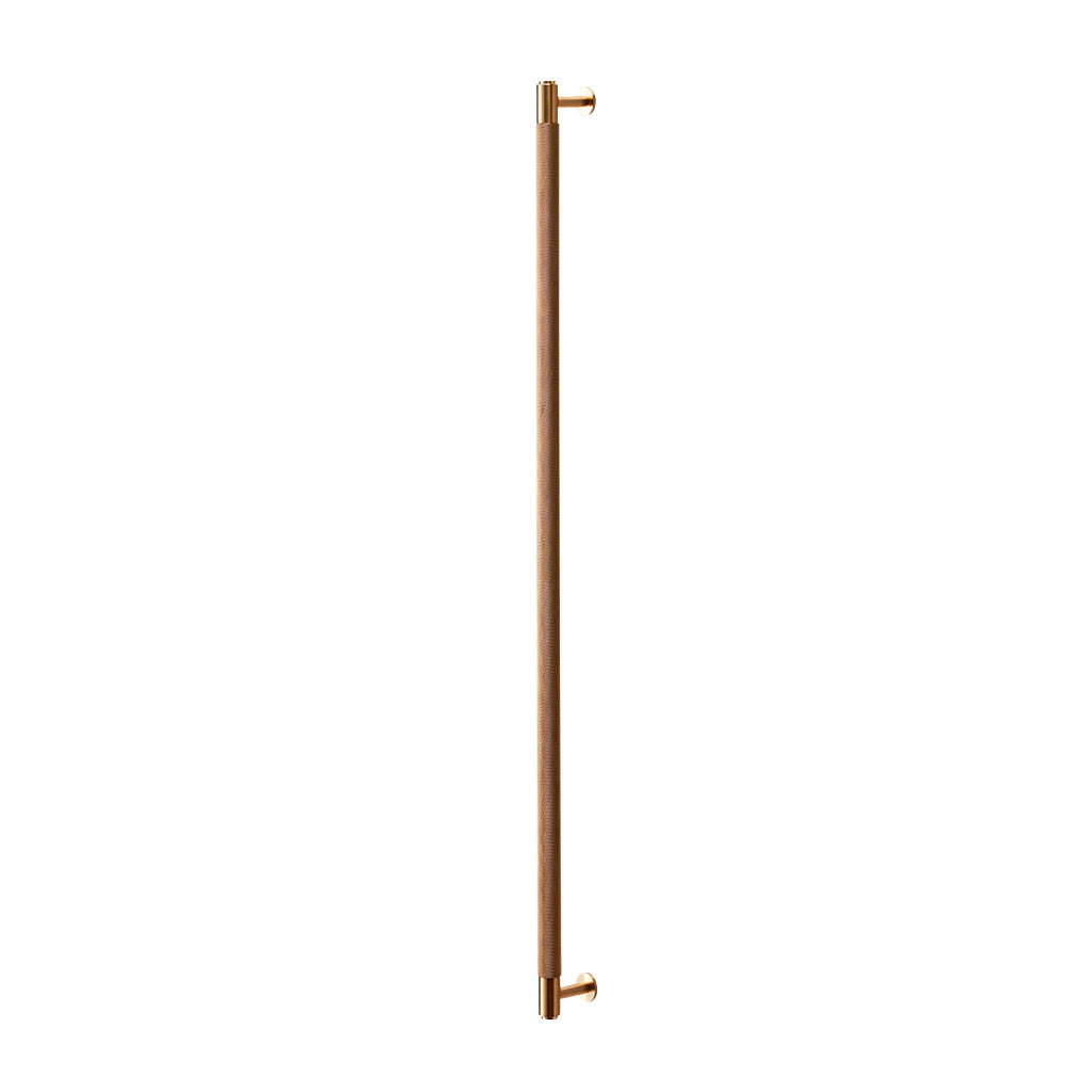 Cross dubbelsidigt dörrhandtag i massiv mässing med diamantslipat mönster 774 mm • Buster + Punch