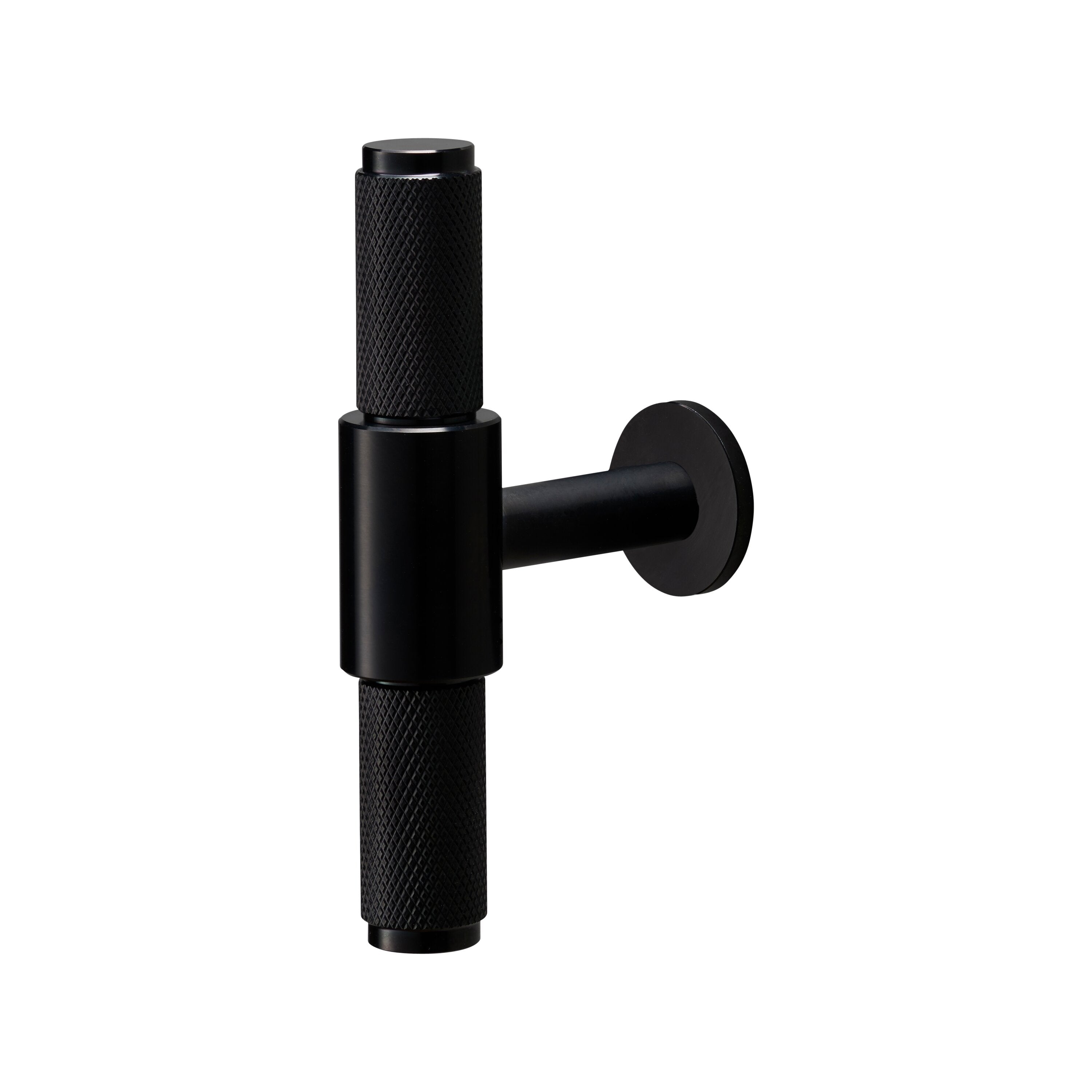 Cross T-bar i svart med diamantslipat mönster • Buster + Punch