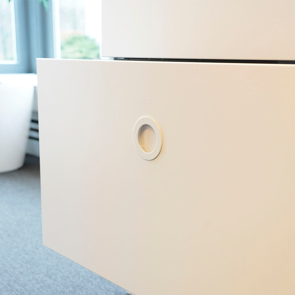 Faxe • Skålhandtag i matt vit i Ø55/60 mm