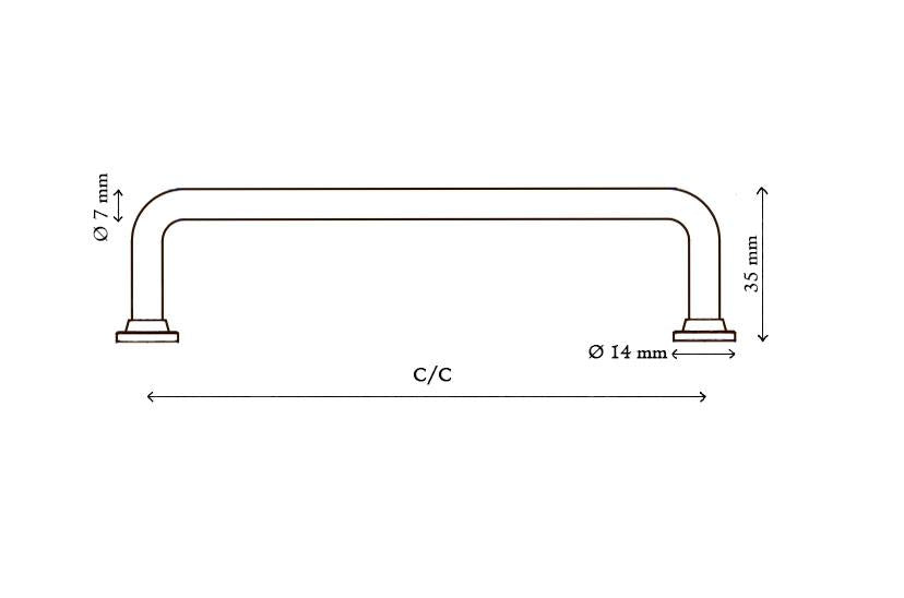 Frederiksberg • Kökshandtag i borstad mässing med lack