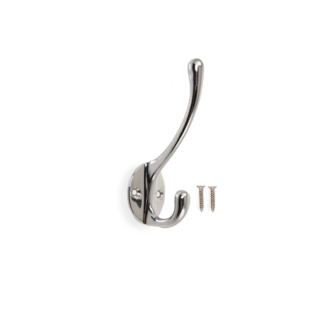 Helsingborg • Klädkrok, blank krom 106 mm