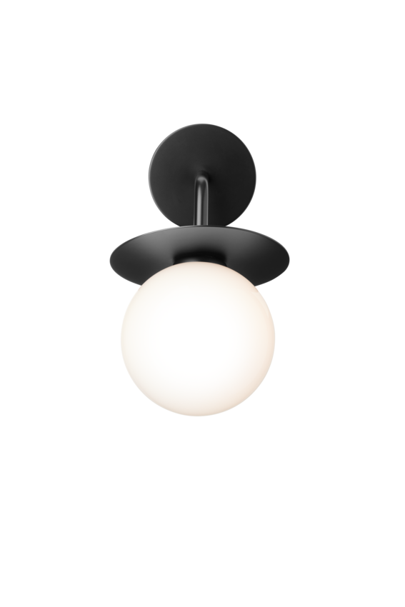 Liila Wall Outdoor utomhuslampa, black / opal • NUURA