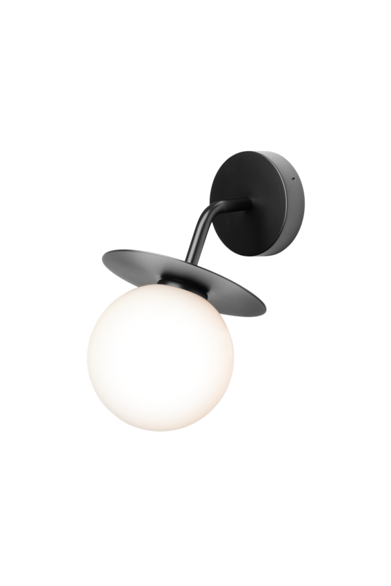 Liila Wall Outdoor utomhuslampa, black / opal • NUURA