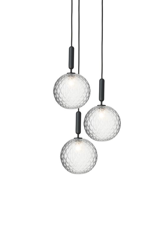 Miira 3 Large pendel, rock grey / optic clear • NUURA