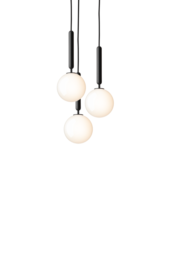 Miira 3 pendel, rock grey / opal • NUURA