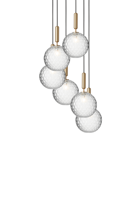 Miira 6 Large pendel, brass / optic clear • NUURA