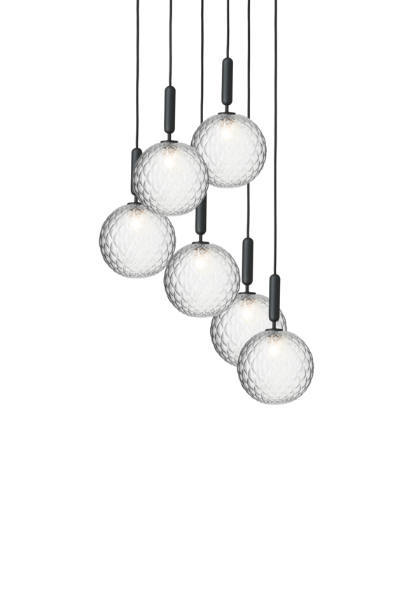 Miira 6 Large pendel, rock grey / optic clear • NUURA