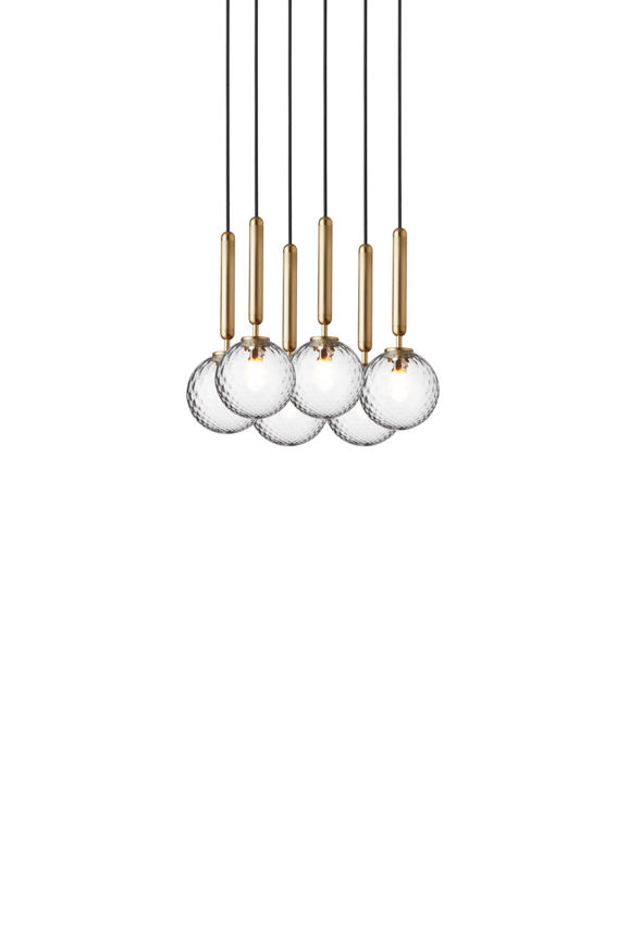 Miira 6 pendel, brass / optic clear • NUURA