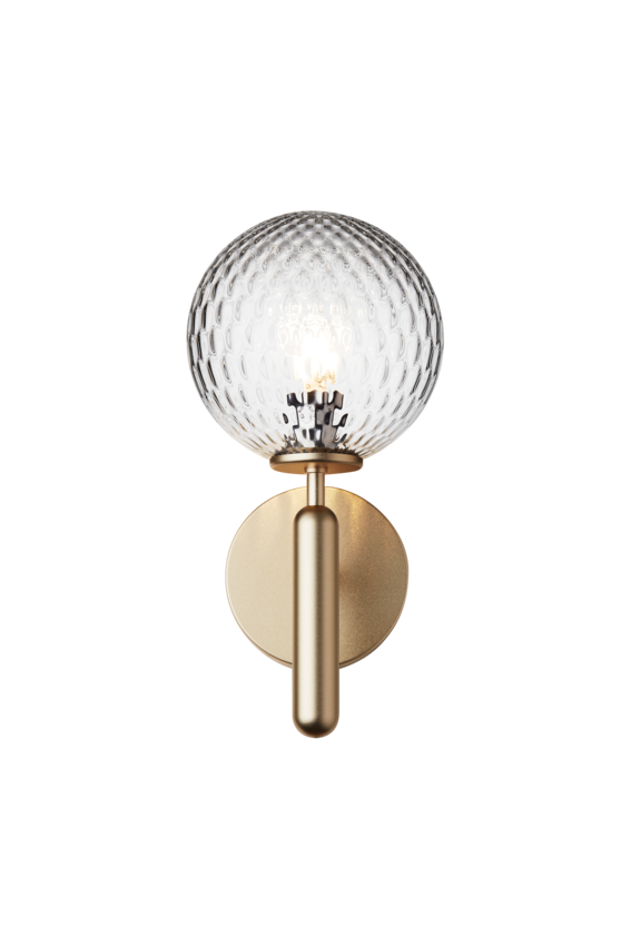 Miira Wall vägglampa, brass / optic clear • NUURA