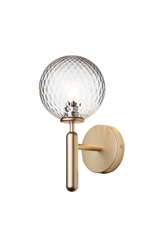 Miira Wall vägglampa, brass / optic clear • NUURA