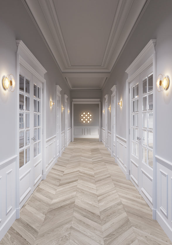 Blossi Wall vägglampa, nordic gold / clear • NUURA