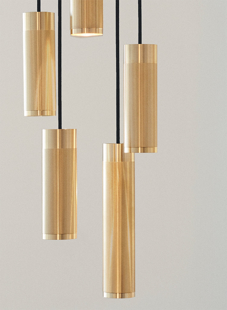 Patrone Cluster 5 Pendel Mässing • Thorup Copenhagen