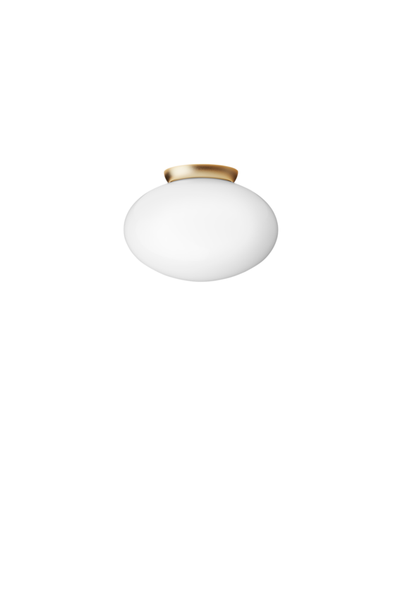 Rizzatto 301 taklampa, satin brass / opal • NUURA