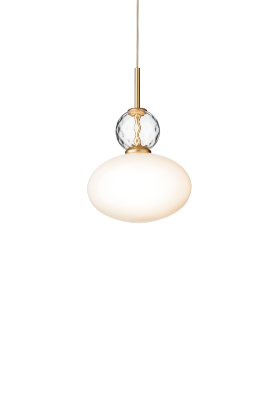 Rizzatto 32 pendel, satin brass / opal • NUURA